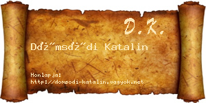 Dömsödi Katalin névjegykártya